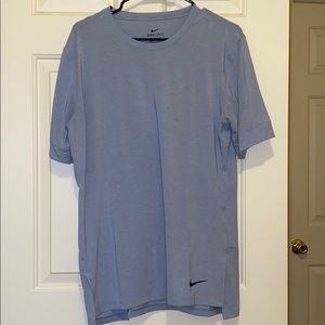 Blue nike dri fit shirt